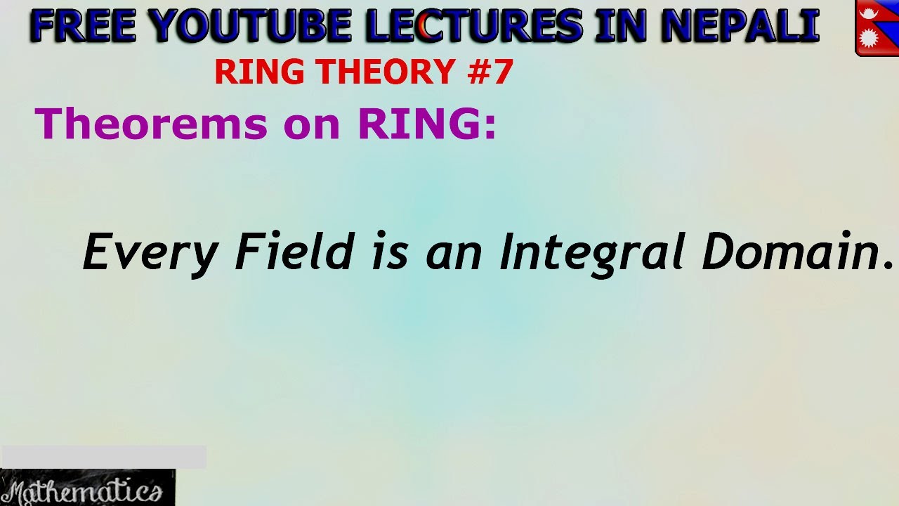 Every Field is an Integral Domain ||Properties Of Subrings|| RING THEORY #7 ||