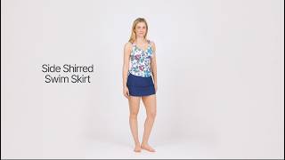 Women's Side Shirred Swim Skirt