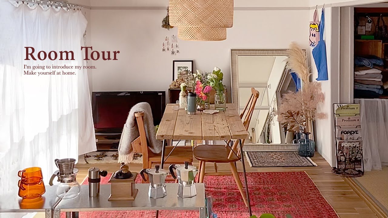 [Экскурсия по залу] Жизнь в одиночестве с ИКЕА и мебелью собственного производства | Room tour