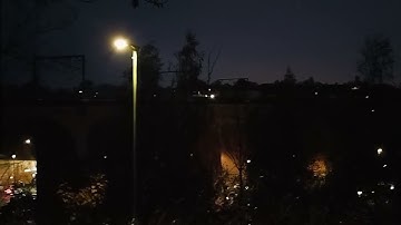 GBRF Class 66, 66313,  late evening crossing of Viaduct, Mossend GBRF to Doncaster GBRF.