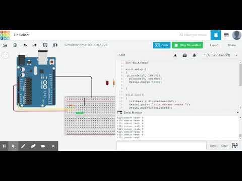 Circuits Tilt Sensor | Tinkercad - YouTube