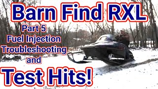 Barn Find RXL Part 5: Injection trouble shooting and Test Hits. Vintage Polaris Triple Snowmobile.