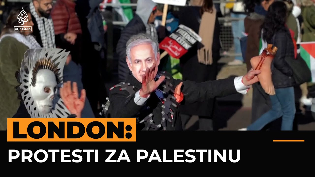 يطالب المتظاهرون في لندن بوقف كامل لإطلاق النار في غزة