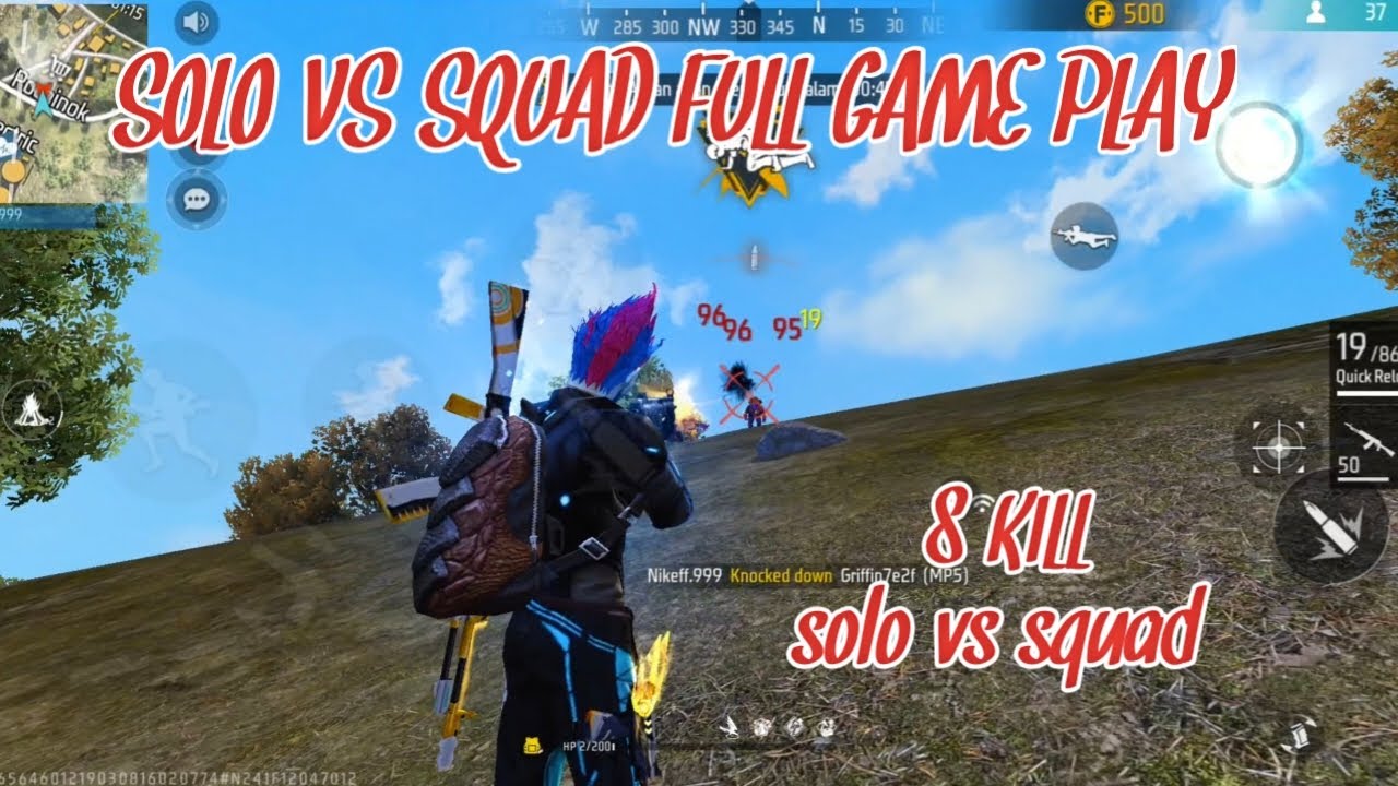 Solo vs squad full game play - YouTube