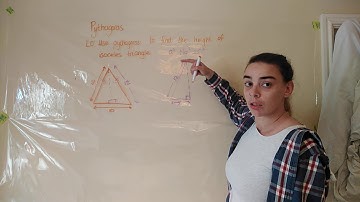 Mrs portnell finding height of isosceles triangle using pythagoras