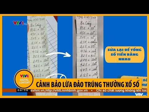 Video Cảnh bảo lừa đảo trúng thưởng xổ số | VTV4 - youtube