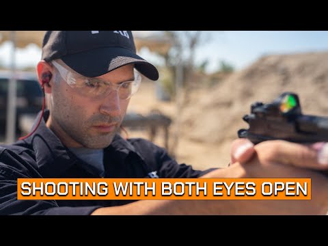 Shooting with both eyes open red dot