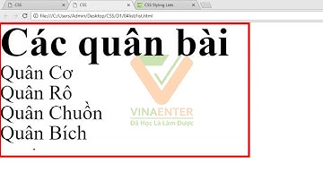 [CSS] Cách code thẻ ul li tạo danh sách
