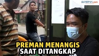 Preman Yang Tantang Polisi Di Medan Menangis Saat Ditangkap
