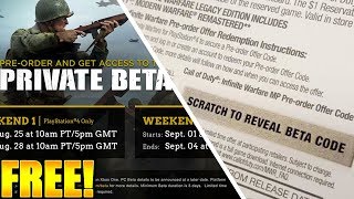 HOW TO GET A FREE CALL OF DUTY WW2 BETA CODE! + ALL BETA INFO