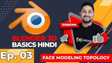 Ep-3 Blender in Hindi Face modeling Topology basics #Blender3D #faceModel #3dModeling