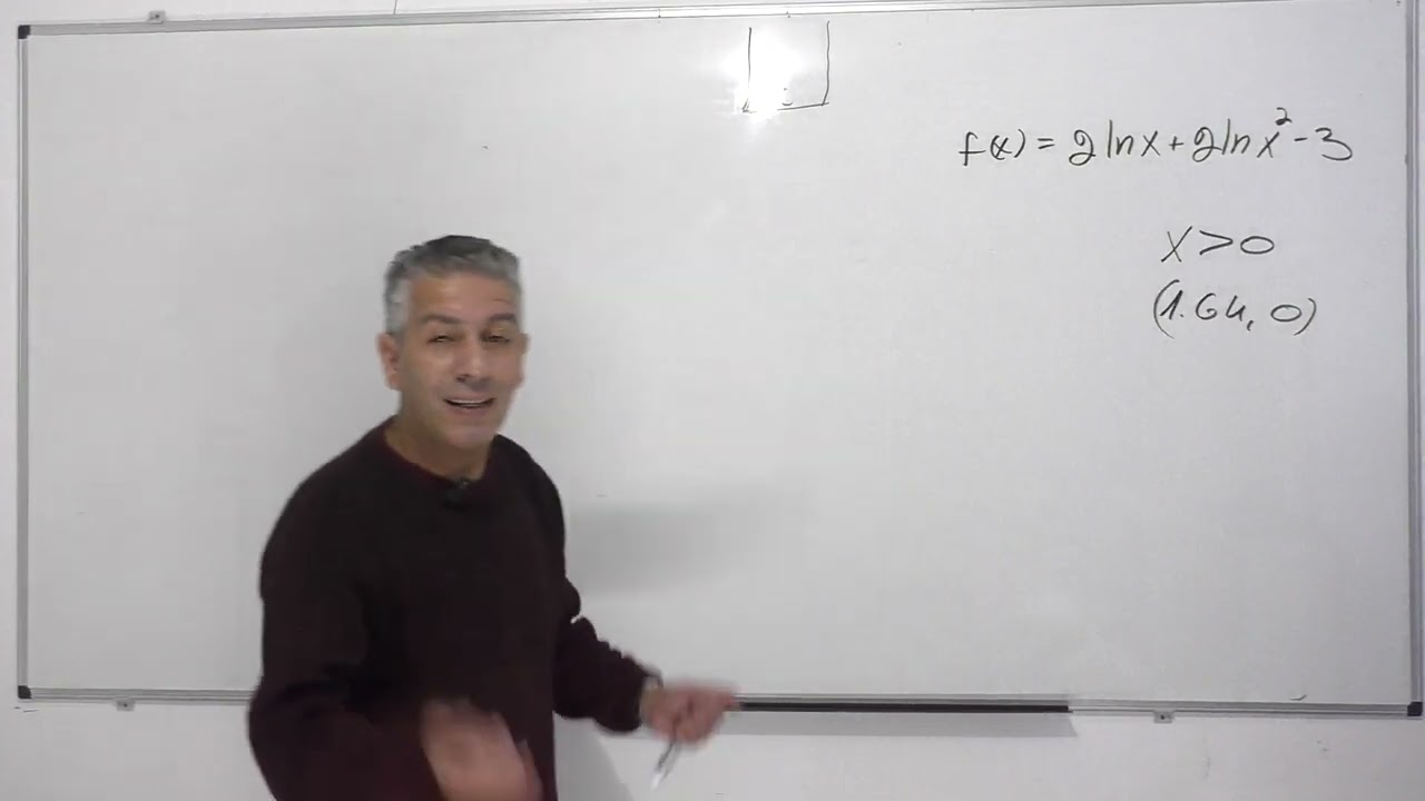 פתרון בגרות 482 חורף 2019 שאלה 5-חקירת פונקציית לן.