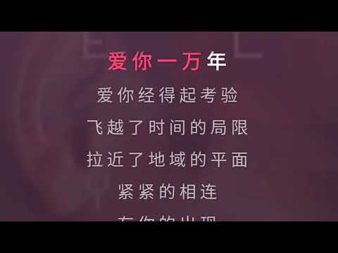 爱你一万年 刘德华 伴奏 karaoke