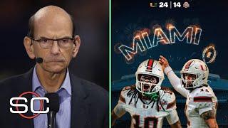 ESPN reacts to Miami beats Ohio State 24-14 in the Cotton Bowl to advance to the CFP semifinals.