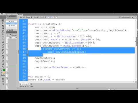 Flash Catching Game 10 - Scripted Buttons and Random Objects