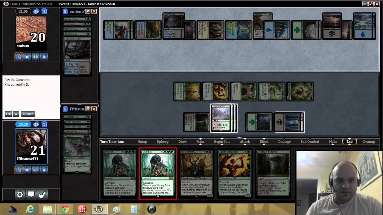 Standard BG Elves MTGO Magic the Gathering Match 1