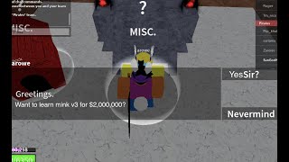 How to get mink v3 in blox fruits