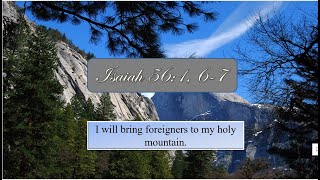 20th Sunday – OT – A - First Reading - Isaiah 56:1, 6–7 – I will bring