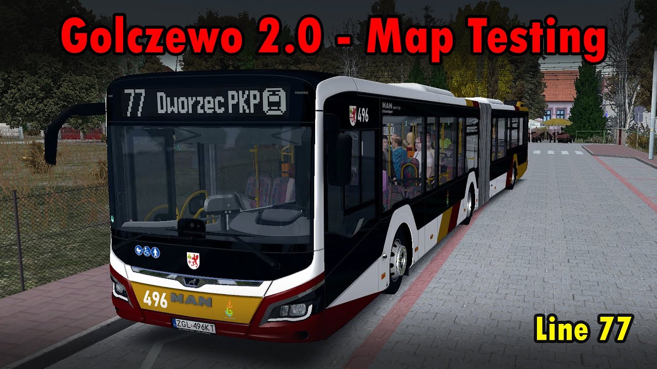 OMSI 2 | Golczewo 2.0 | Line 77 | Man New Lion's City G | New Map Trying