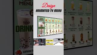 Design Digital Menu Board, Restaurant tv Menu, menu flyer