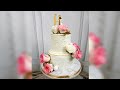 Engagement cake making video|2tier engagement cake #engagementcake #2tiercake #trending