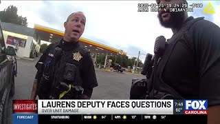 Laurens Co. deputy caught on camera trying to explain damage to car