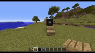 Minecraft  - Tutorial: How to Make a Working Pirate Ship Cannon