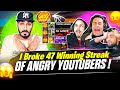 I broke 47 winning streak of biggest angry youtuber        garena freefire max