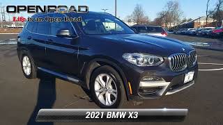 Certified 2021 BMW X3 xDrive30i, Edison, NJ 59441A Open Road Bmw Nj