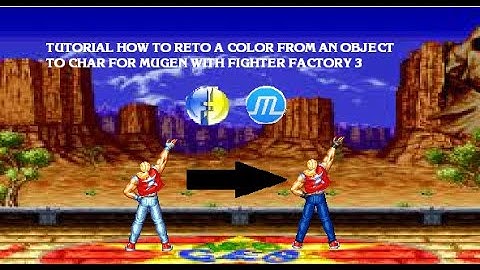 Tutorial modifying colors to the palette in a char with the fighter factory 3