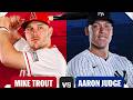 GREATEST BATTLE EVER? Mike Trout &amp; Aaron Judge showed why they're 3x AL MVP winners in the Bronx 💥