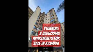 Stunning 3 Bedrooms With DsQ Apartments For Sale In Kilimani Nairobi #exclusivehomes #spacioushomes