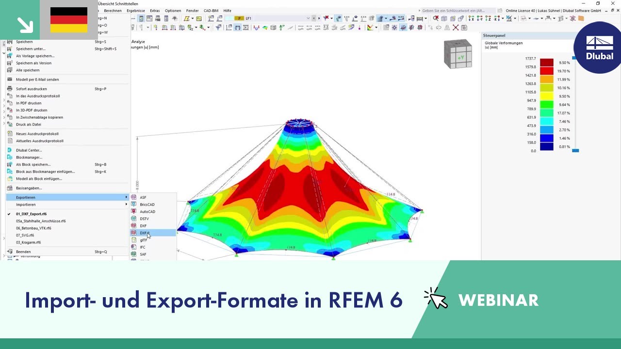 Webinar | Import- und Export-Formate in RFEM 6 - YouTube