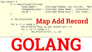 Hands-On Golang Exercise - Map Add Record
