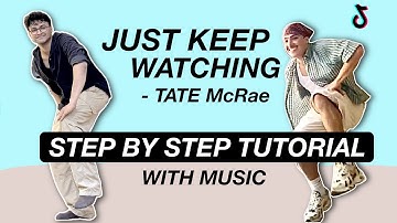 Just Keep Watching Tate McRae Dc @Kelly Sweeney *STEP BY STEP TUTORIAL* (Beginner Friendly)