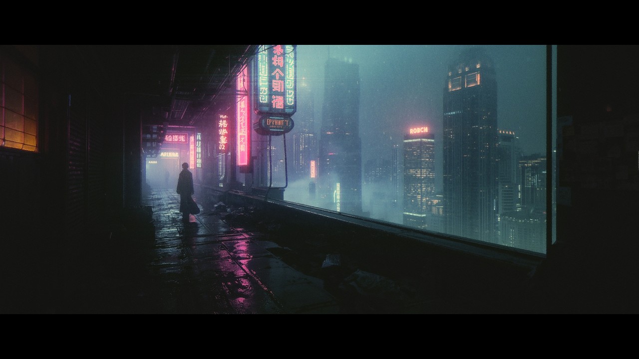 Rain-Soaked Megacity Ambience for Night Focus