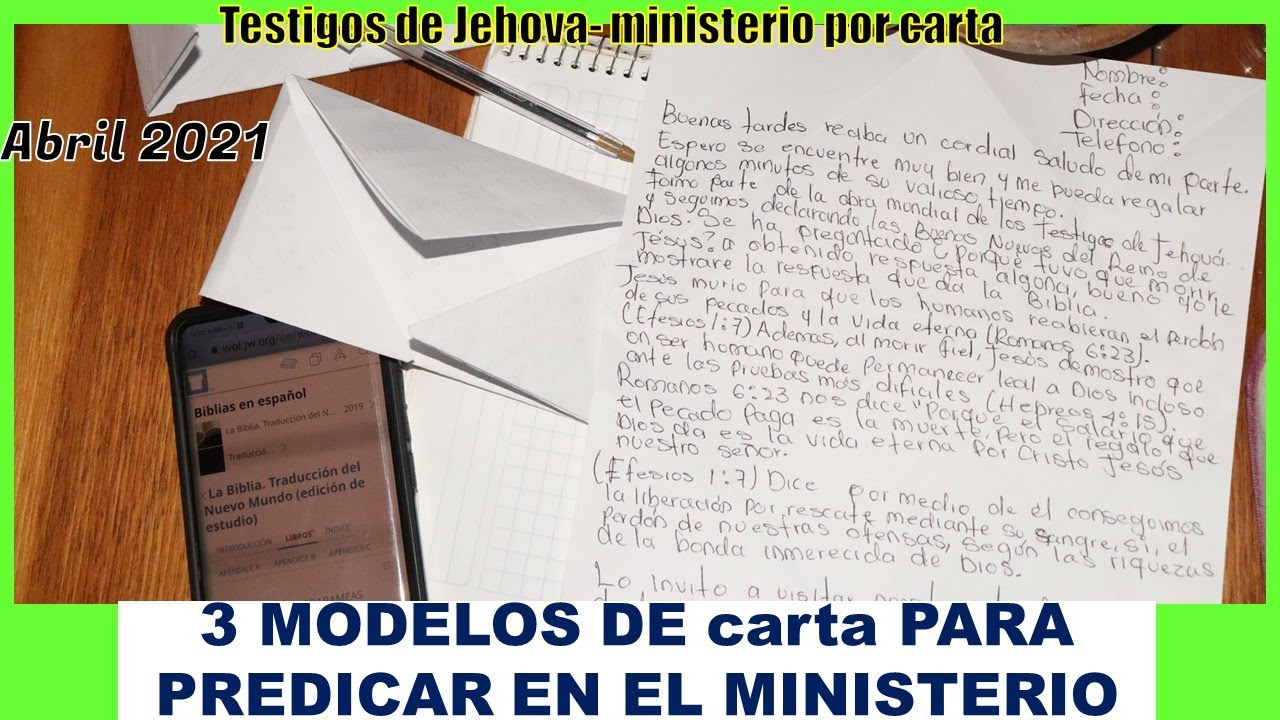 💌MODELOS de CARTA para la predicacion jw PREDICACION POR CARTA CON