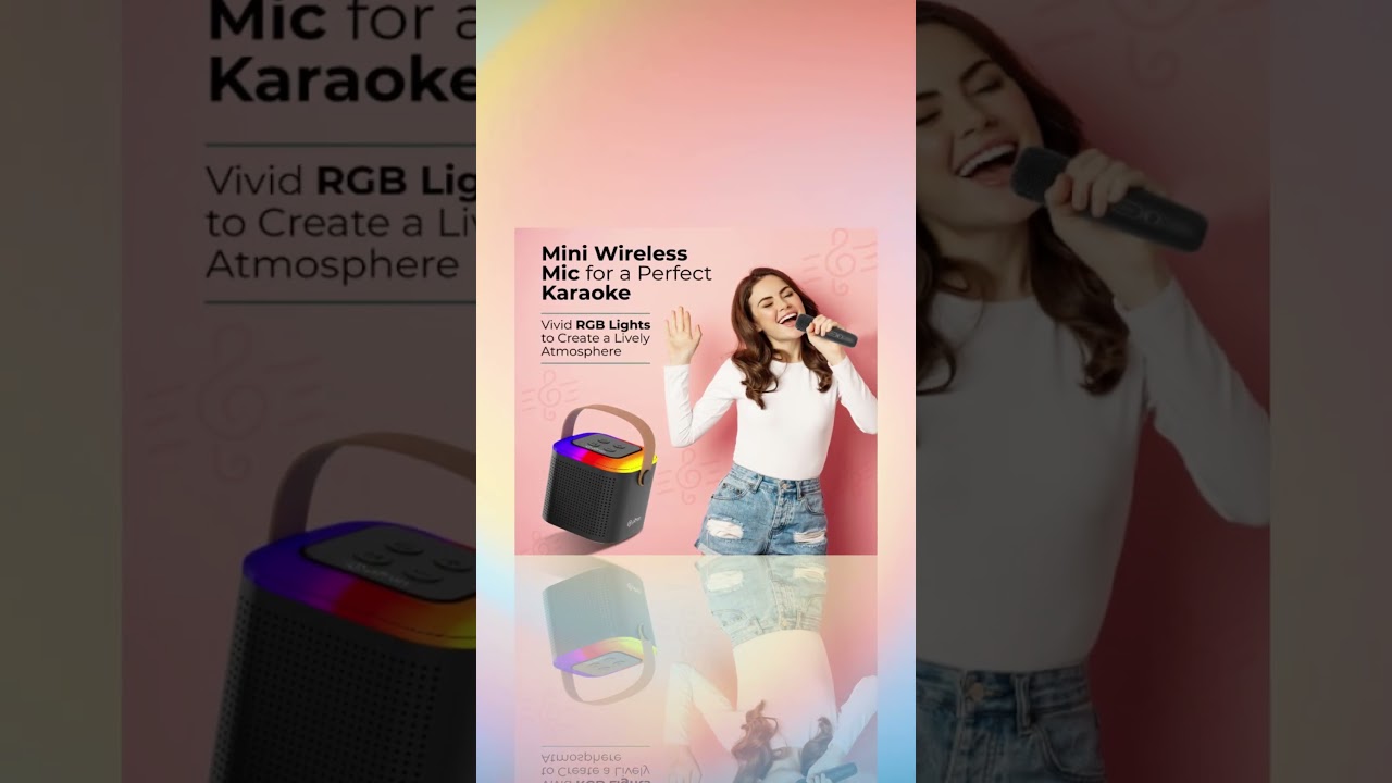 "Turn Up the Fun! 🎤 pTron Fusion Tunes Mini Bluetooth Speaker & Karaoke Mic!"