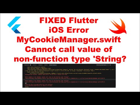 FIXED Flutter iOS Error - MyCookieManager.swift - Cannot call value of non-function type 'String?
