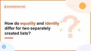 Python == vs is: Equality vs Identity Explained | Python Interview Question #python #pythoninterview