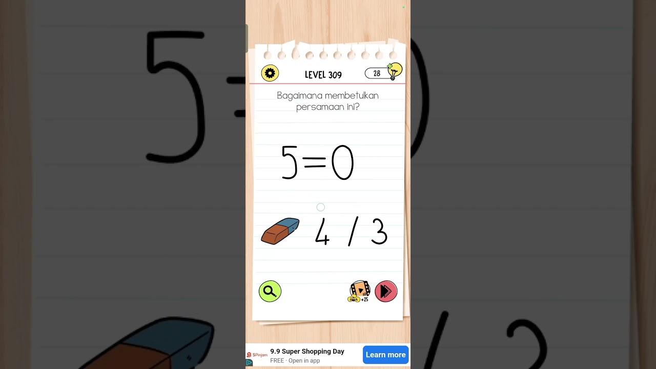 Brain test 4 level 309 #games #kuncijawabanbraintest #braintest