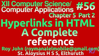 Chapter 5 Part 2 HTML II - Internal, External and graphical links +2 Computer Science / Applications