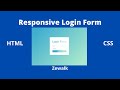 Login Form With HTML &amp; CSS [2022] || Zewalk