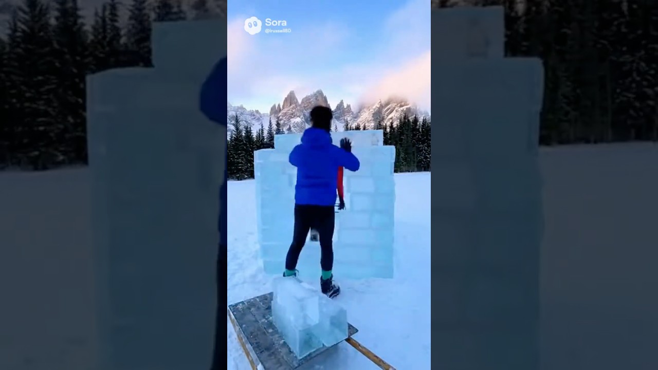 Can you guess how long this ice cathedral took 
