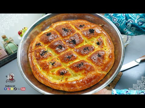 فطيرة قطنية ناعمة محشية بالجبنة والبطاطس 😍👏 جربيها لن تندمي 🥰