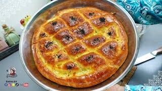 فطيرة قطنية ناعمة محشية بالجبنة والبطاطس 😍👏 جربيها لن تندمي 🥰