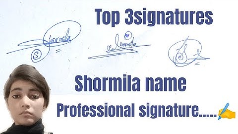 Shormila professional signature style#name signature with arooj