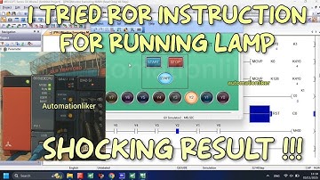 Viral PLC Tutorial! Running Light Effect Using ROR Instruction (Mitsubishi PLC) | From Left to Right