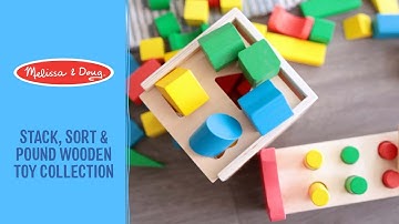 Melissa & Doug Stack, Sort & Pound Wooden Toy Collection