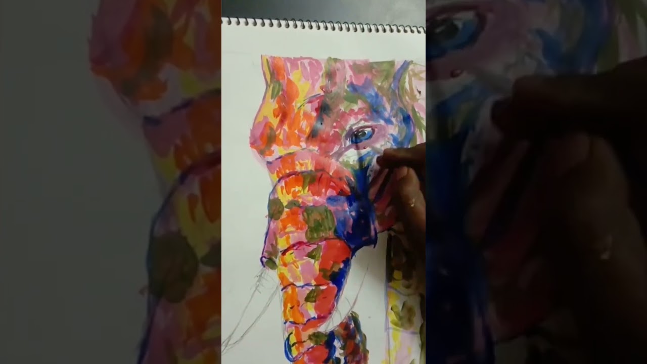Elephant Abstract Painting | Acrylic painting| Easiest Tutorial for Beginners